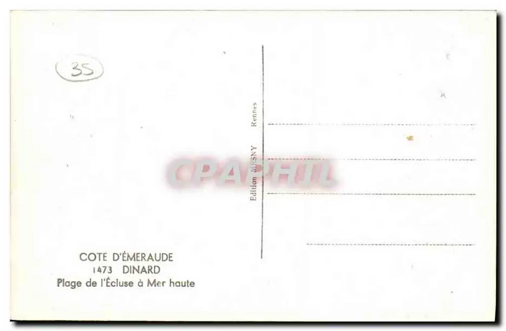 Praia da Écluse à Mer haute — Costa da Esmeralda — Edição MSNY - Verso