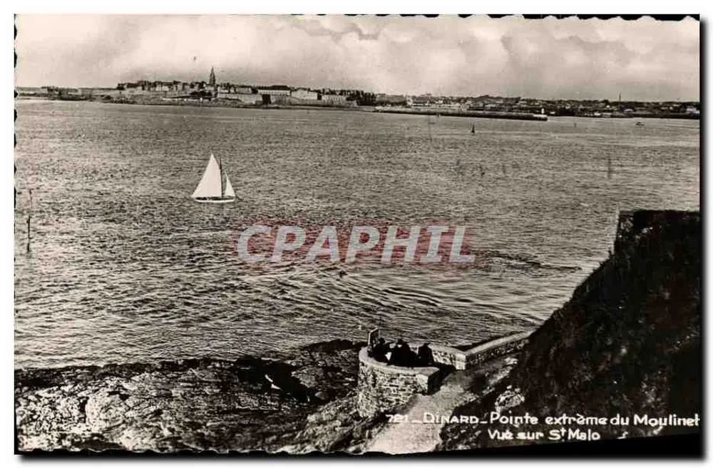 Dinard - Extremer Punkt des Moulinet - Blick auf Saint-Malo - Vorderseite