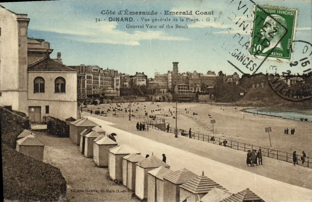Dinard - Vista geral da Praia - Edição Guérin, St-Malo - Frente