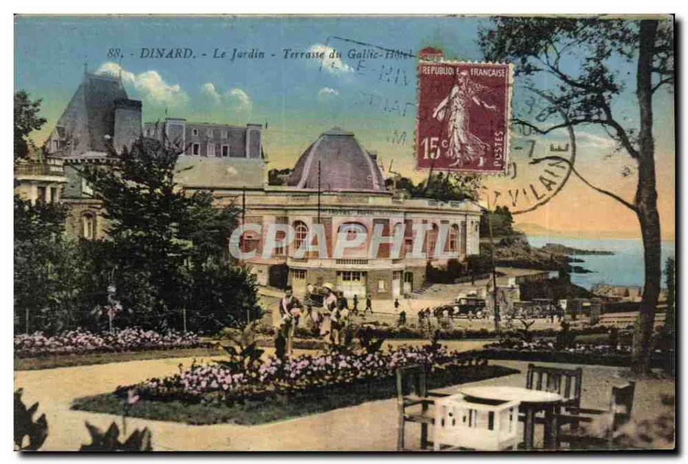 Dinard - Der Garten - Terrasse des Gallic-Hotels - Vorderseite