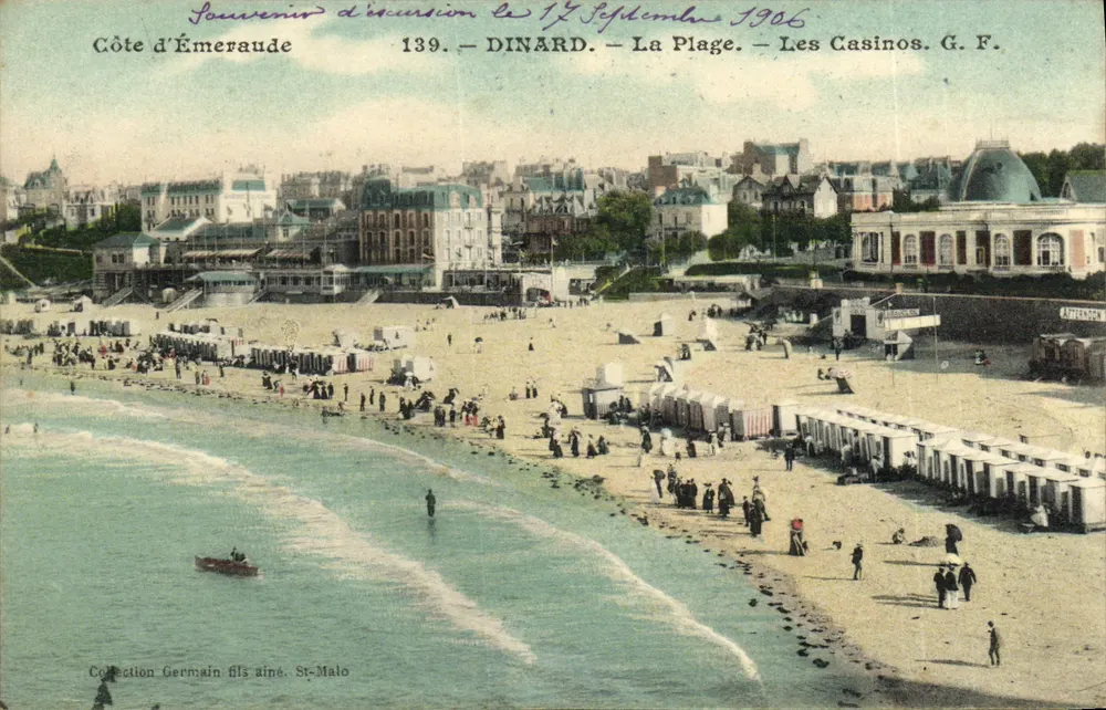 Dinard — A Praia — Os Casinos — G.F. — Coleção Germain Filhos, St-Malo - Frente
