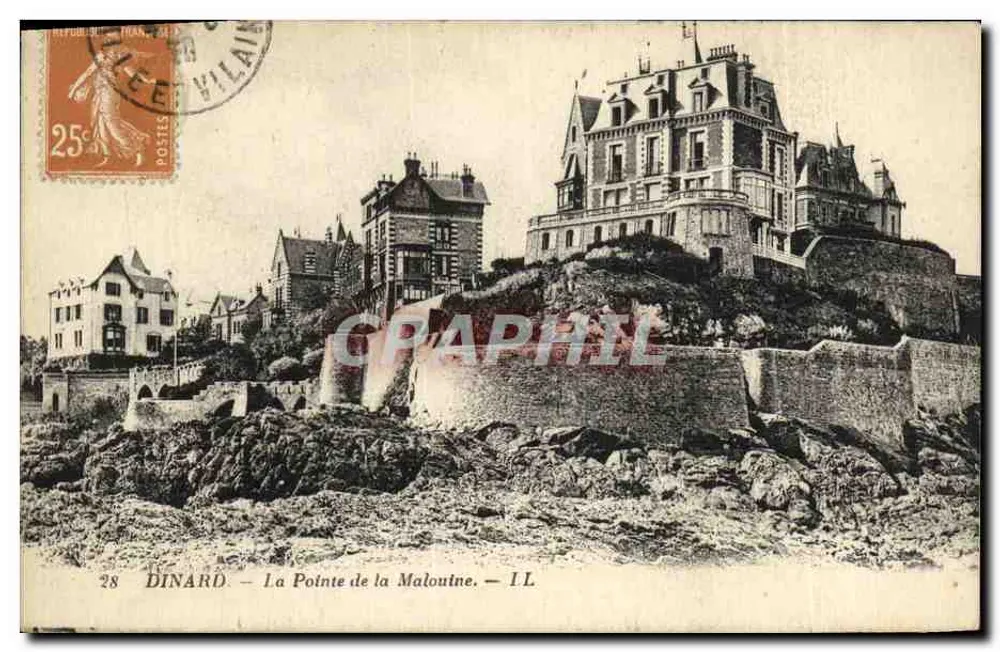 Dinard — A Ponta da Malouine — I.L. — Editor: Lévy e Neubertin - Frente