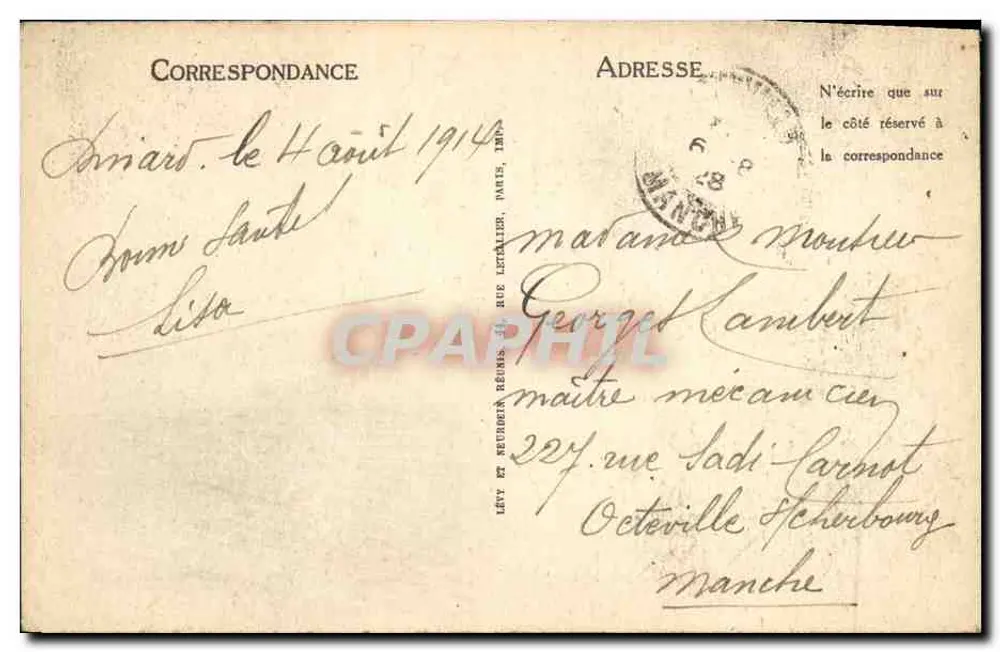 Dinard — A Ponta da Malouine — I.L. — Editor: Lévy e Neubertin - Verso