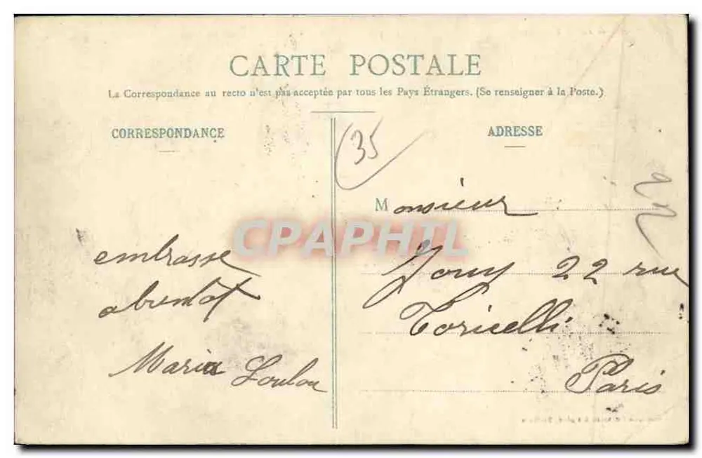 Dinard — Côte d'Émeraude, Hotel Émeraude und Grand Casino — G. F. - Rückseite