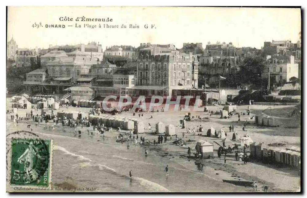 Dinard — A Praia no Horário do Banho — G.F. — Costa de Émersude - Frente