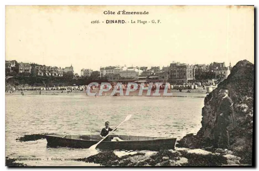 Dinard - A Praia — Costa de Esmeralda, n°4966, editor G. F. - Frente