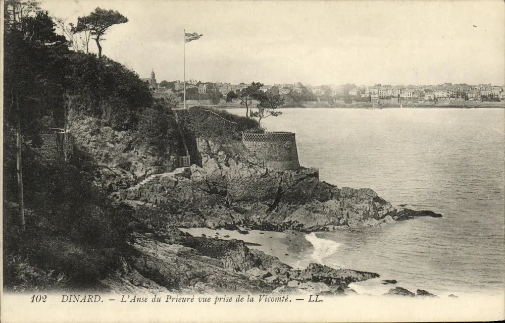 Dinard — Ansicht von L'Anse du Prieuré aus der Vicomté — LL, n°102 - Vorderseite
