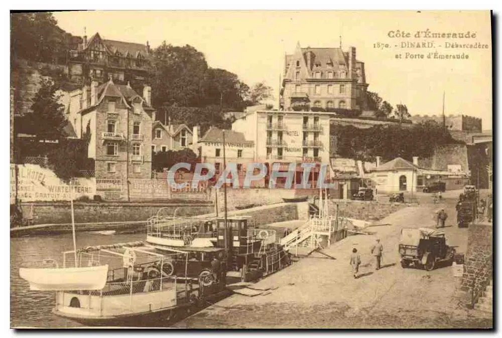 Costa de Émeraude — Molo e Porta de Émeraude — Dinard, 1870 - Frente