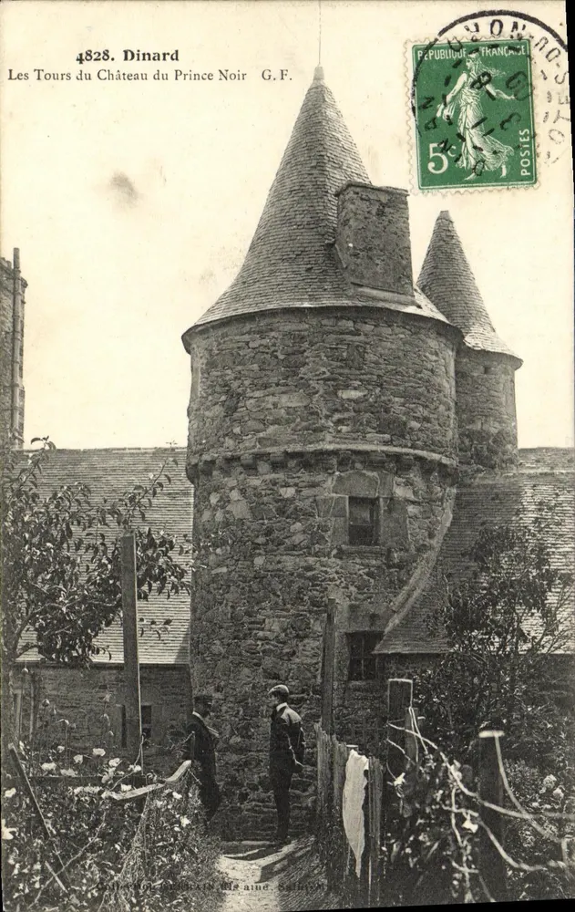 Dinard — Ansicht der Türme des Schlosses des Schwarzen Prinzen — G.F. n°4828 - Vorderseite