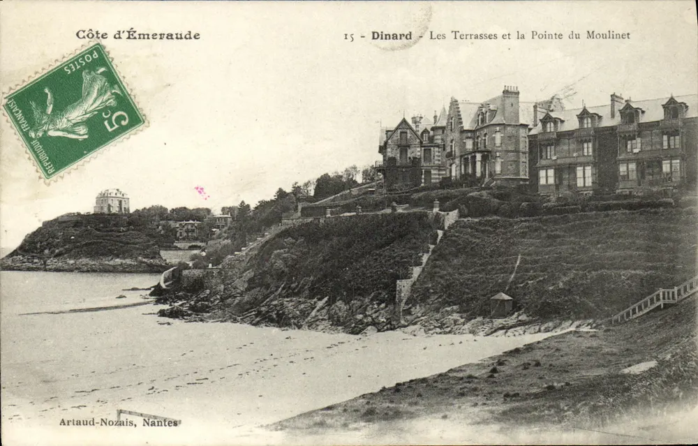 Dinard - Die Terrassen und der Punkt du Moulinet — Côte d'Émeraude, Verlag Artaud-Nozais, Nantes, Nr. 15 - Vorderseite