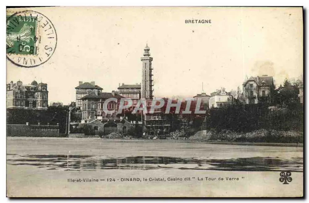 Dinard, das Kristall, Casino genannt "La Tour de Verre" — Bretagne — unbekannter Verlag, Seriennummer 124 - Vorderseite