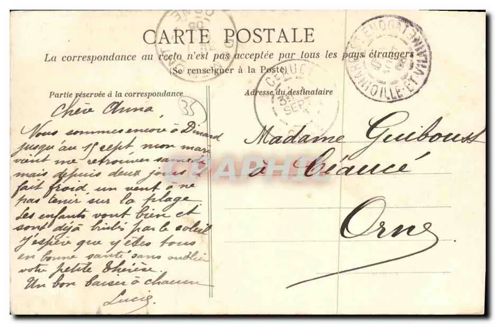 Os lagos da Crochais — Arredores de Dinard — Costa da Esmeralda, n°513 - Verso