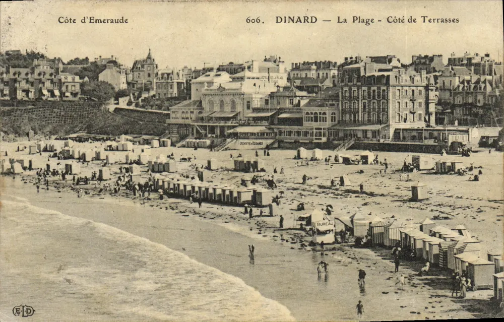 Dinard — A Praia — Costa das Terrasses — Editor E.D. n°606 - Frente