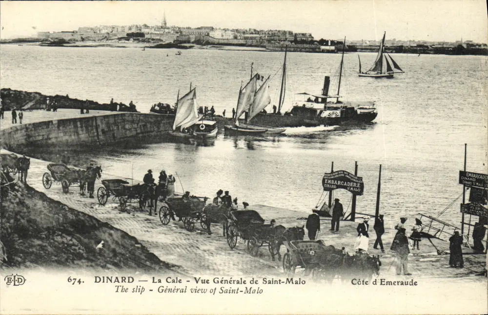 Dinard — La Cale — Allgemeiner Blick auf Saint-Malo — Küste der Saphiren — Verleger E.P.D. n° 674 - Vorderseite