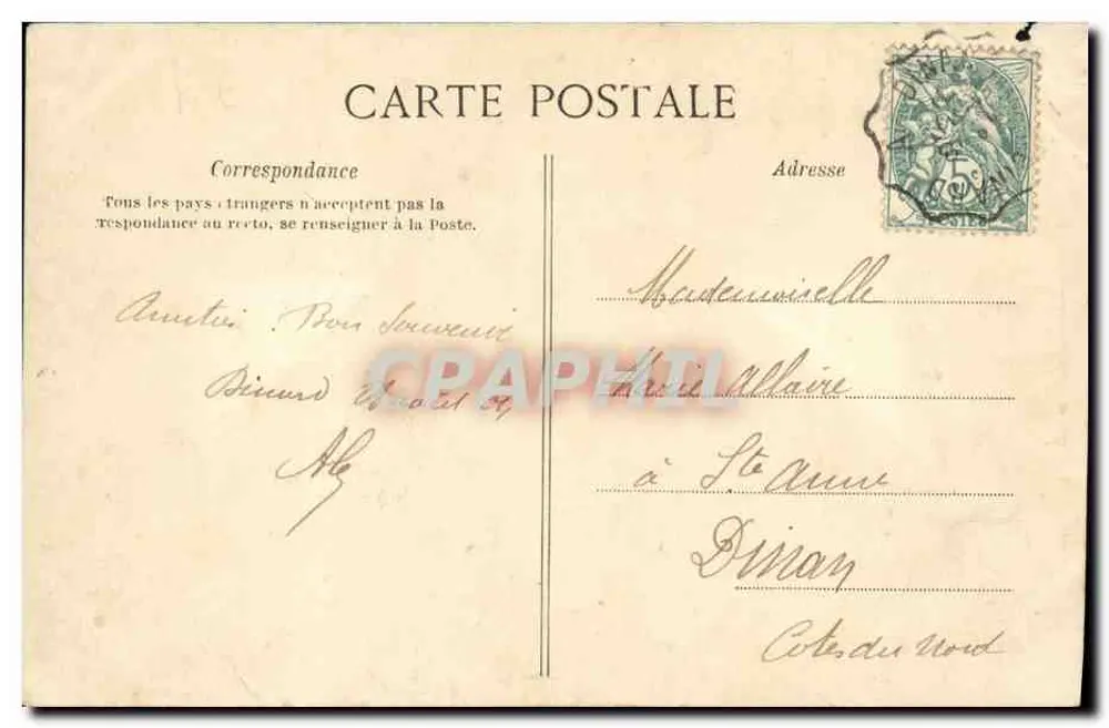 Dinard — La Malouine — G. F. — Costa de Émeraude - Verso