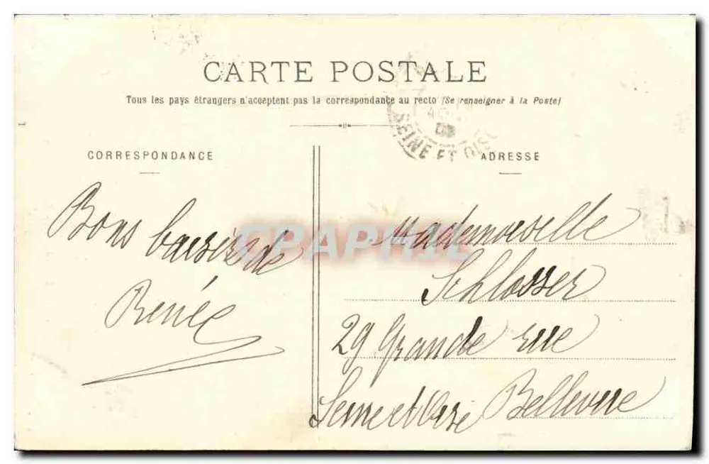 Dinard - A Rua do Cassino — Coleção H. I. M. — n° 1159 - Verso