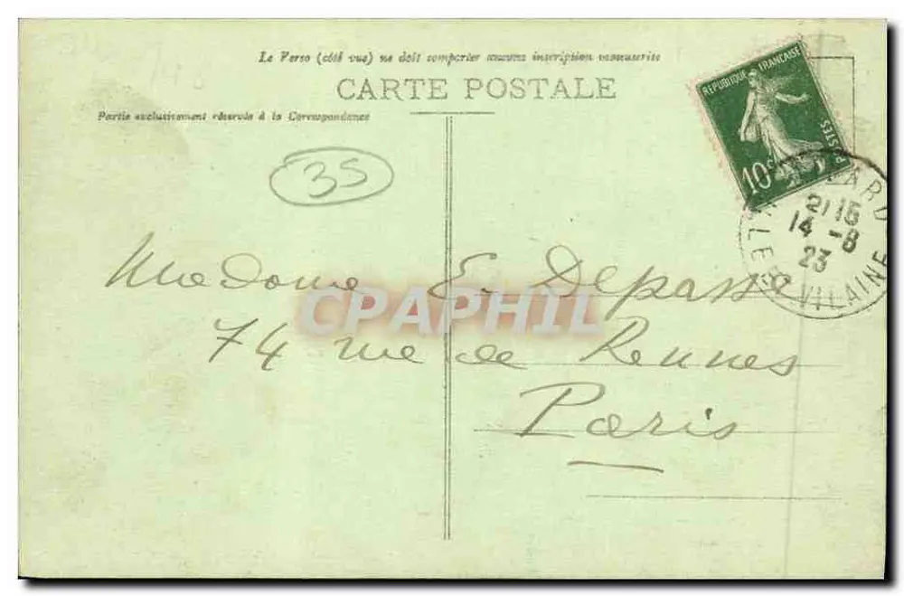 Côte d'Émeraude - Emerald Coast - DINARD - La Cale - Im Hintergrund, Saint-Malo - G.F. - Rückseite