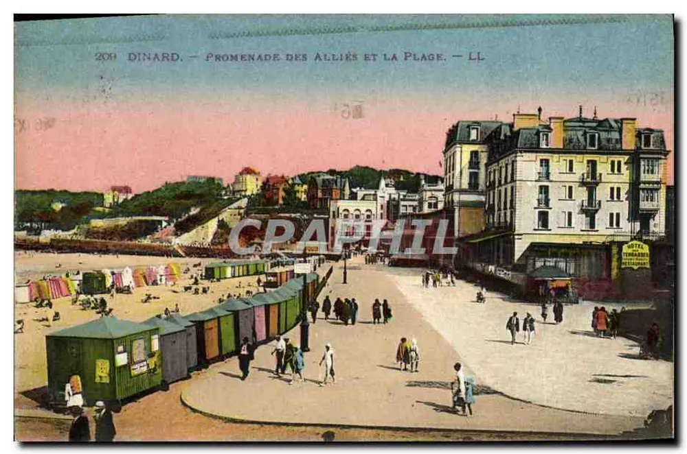 Dinard — Promenade der Alliierten und der Strand — LL - Vorderseite