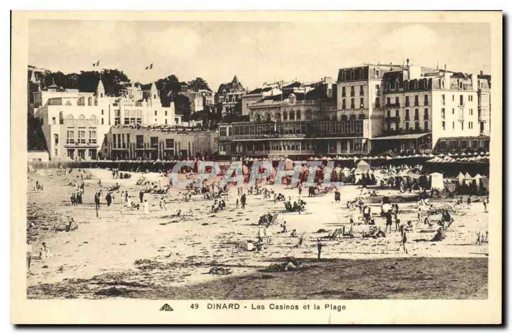 디나르 - 카지노와 해변 — 시리즈 49, 에디터 C° DES ARTS PHOTOGRAPHIQUES DE STRASBOURG - 앞면