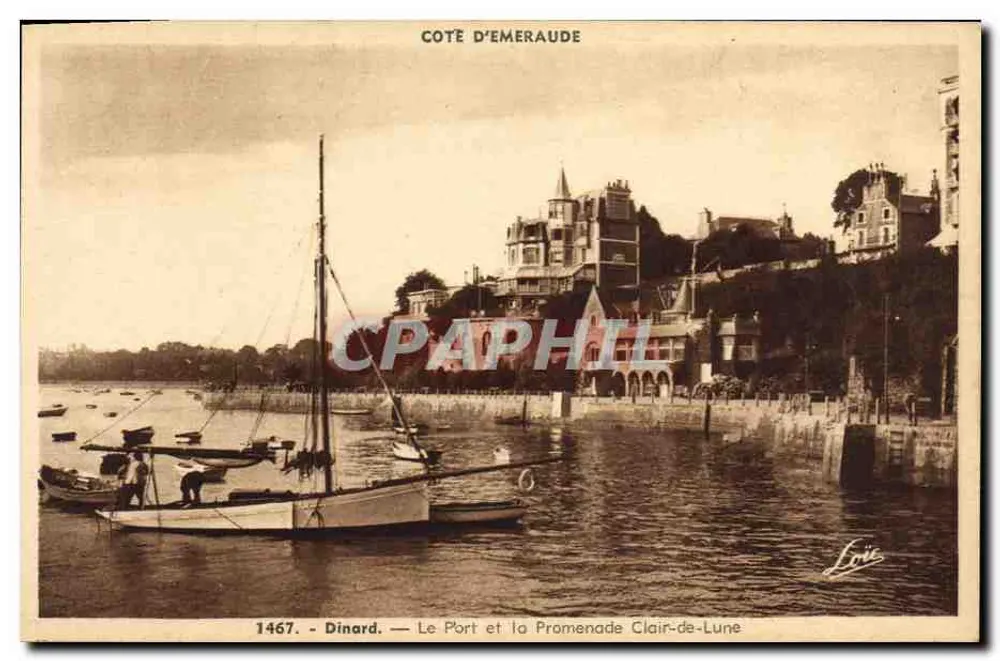 Dinard — Der Hafen und die Promenade Clair-de-Lune — Édition Mesny - Rennes - Vorderseite