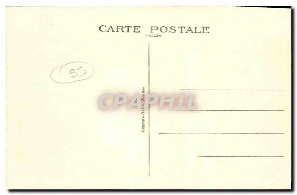 Dinard — Costa de Esmeralda, a Praia da Ecluse e a Piscina — série 1634, editor Laurent-Nel - Rennes - Verso