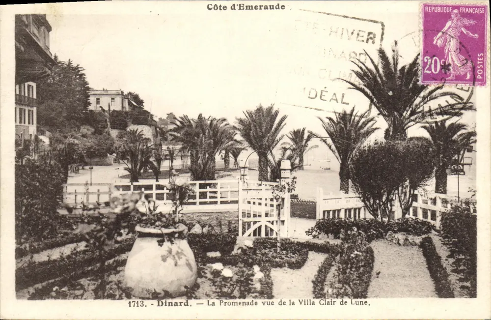 Dinard — Blick auf die Promenade von der Villa Clair de Lune — Côte d’Émeraude, veröffentlicht von Laurent-Nel Rennes - Vorderseite