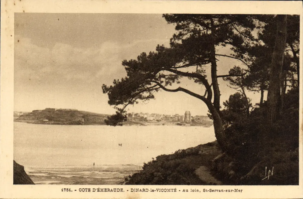 Côte d'Émeraude - Dinard-la-Vicomté - In der Ferne, St-Servan-sur-Mer — Laurent-Nol, Rennes, n°1754 - Vorderseite