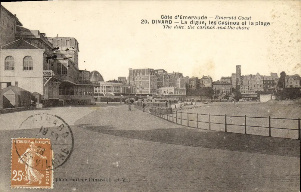 Dinard — Der Hafen, die Casinos und der Strand — Foto-Verlag Dinard (I. et V.) - Vorderseite