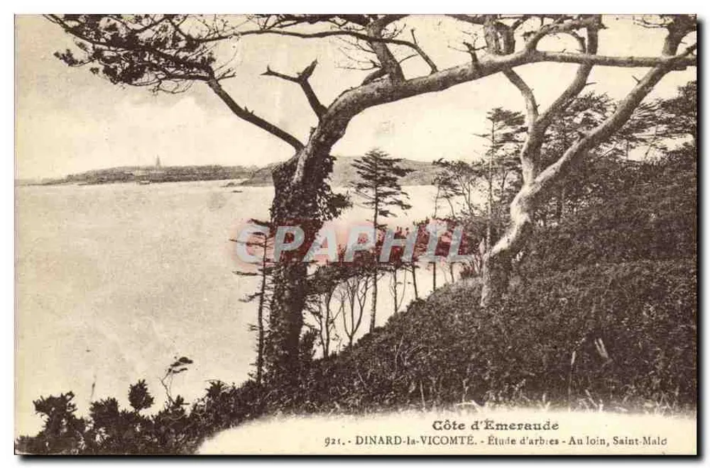 Côte d'Émeraude — Aussicht von Dinard-la-Vicomté mit Saint-Malo im Hintergrund — Verlag: Laurent-Nel, Rennes - Vorderseite
