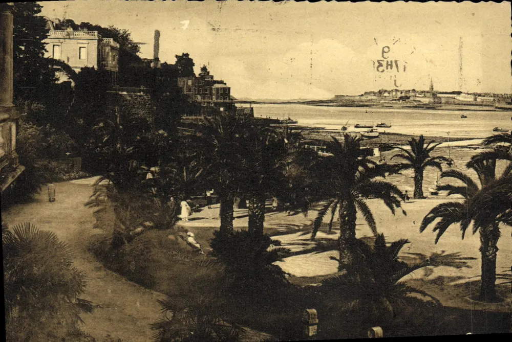 Dinard - Die Palmenhain — Im Hintergrund St Malo — Édition La Palmeraie, n°146 - Vorderseite