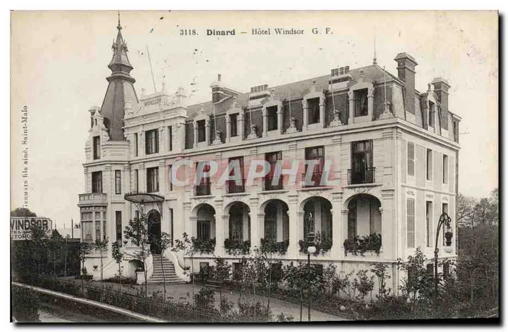 Dinard — Hotel Windsor G.F. — série 3118, editor Dinamar file aîné Saint-Malo - Frente
