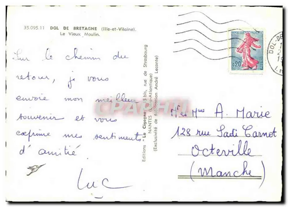 O Velho Moinho — Dol-de-Bretagne (Ille-et-Vilaine) — Éditions La Cigogne - Verso