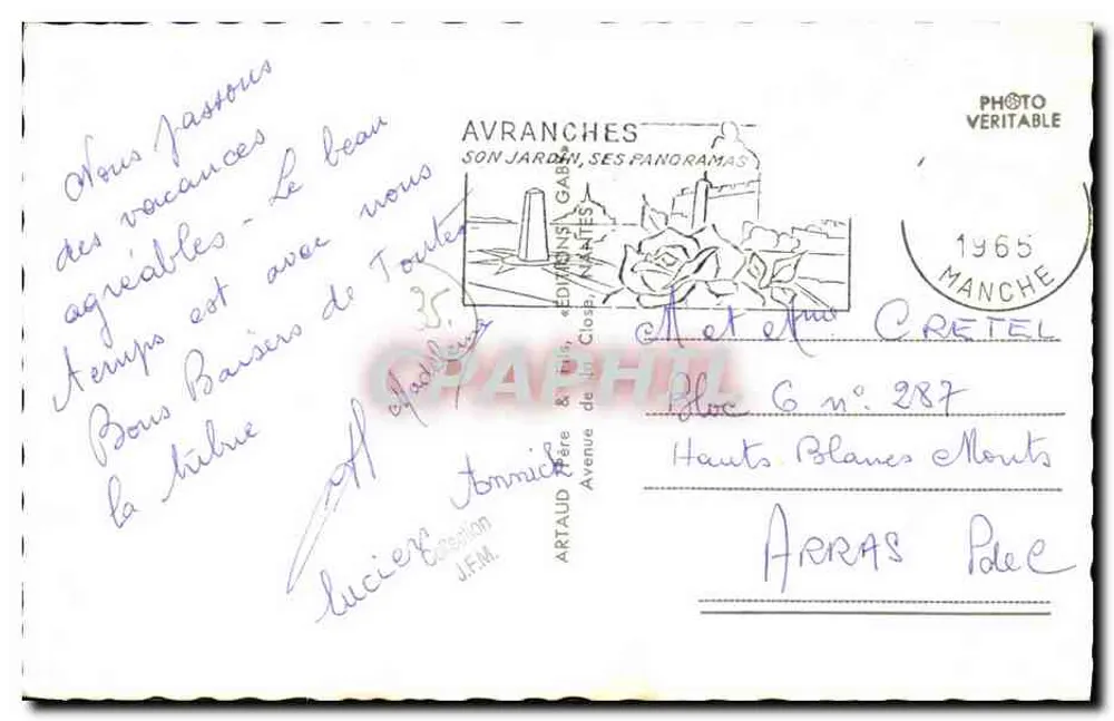 Dol de Bretagne — Vista geral, Catedral de Saint-Samson, Rua Léjampetel — Edições Artaud & De Cloze, N° 287 - Verso
