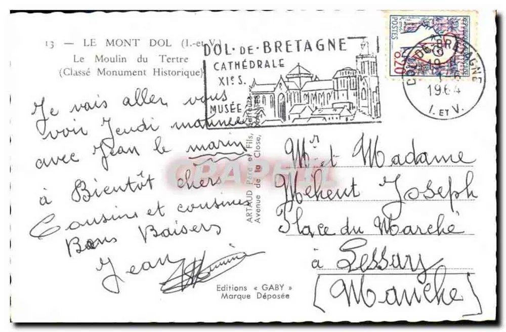 O Moulin du Tertre — O Mont Dol (I.-e-V.) — Éditions Gaby - Verso