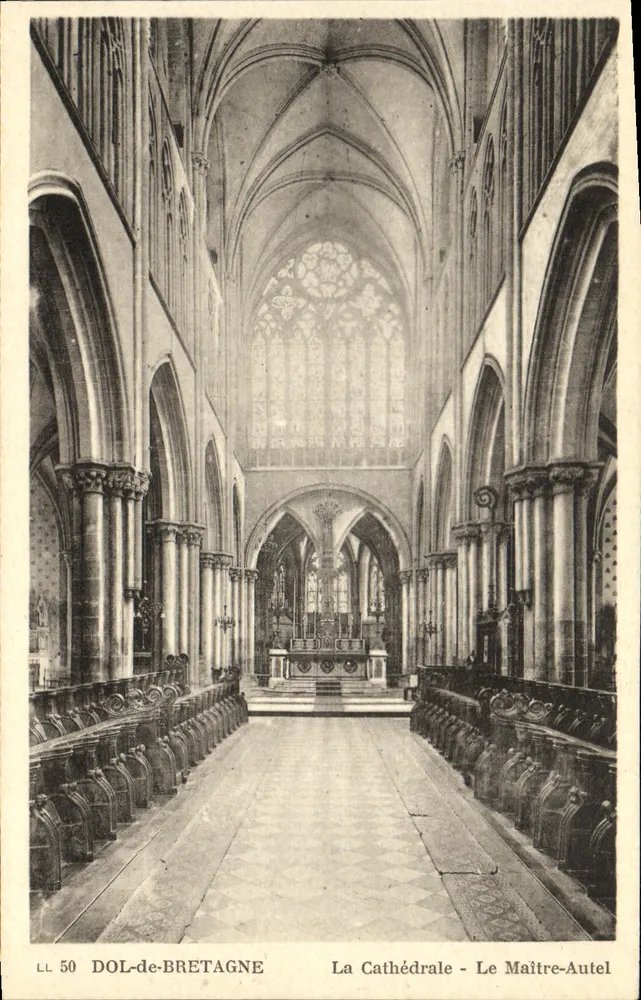 Dol-de-Bretagne — Die Kathedrale — Der Hauptaltar — LL 50 — Verleger: Des Arts Photomécaniques, Paris-Strasbourg - Vorderseite