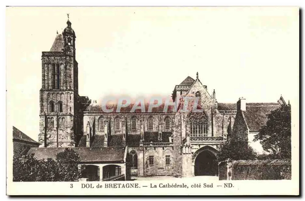 Dol de Bretagne — Die Kathedrale, Südseite - Vorderseite