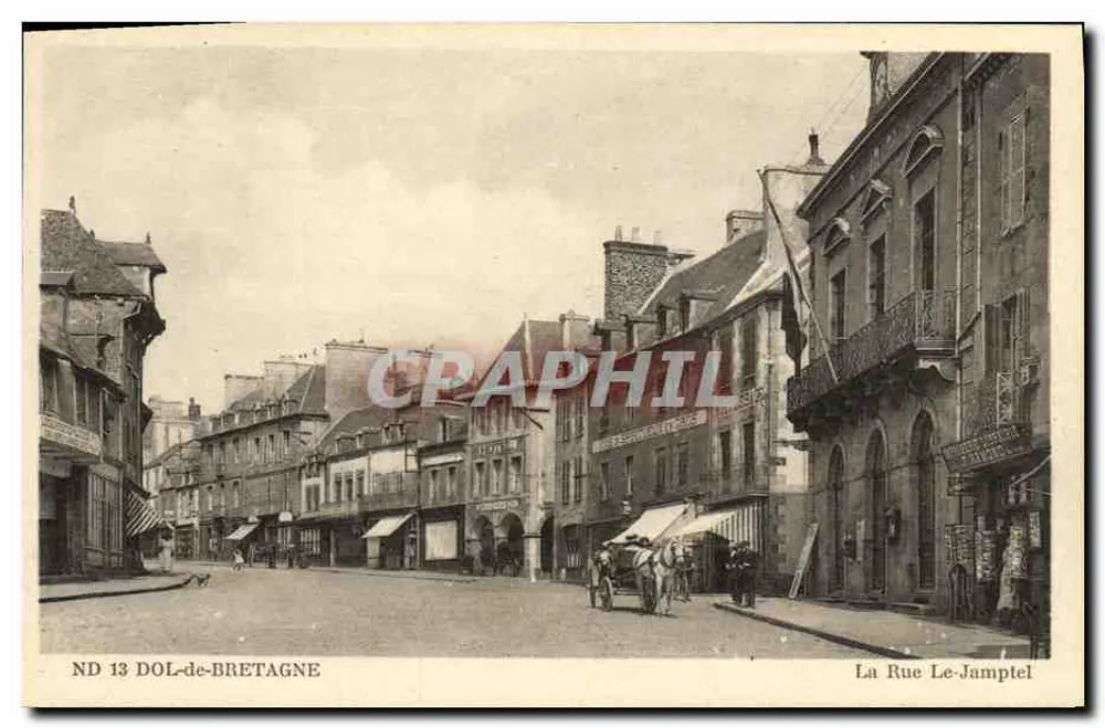 Dol-de-Bretagne — A Rue Le-Jamptel — C° dos Arts Photomécaniques, Paris-Strasbourg - Frente