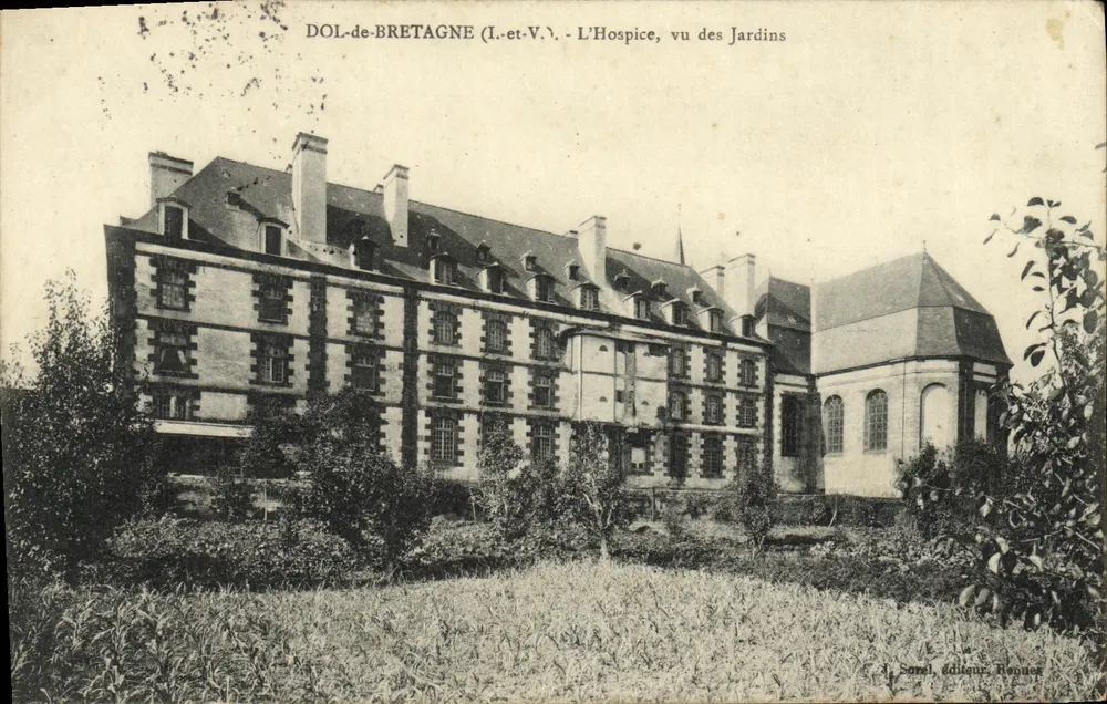 DOL-de-BRETAGNE (I.-et-V.-Y.) - Das Hospiz, Ansicht aus den Gärten — Verlag: Editeurs Rennes - Vorderseite