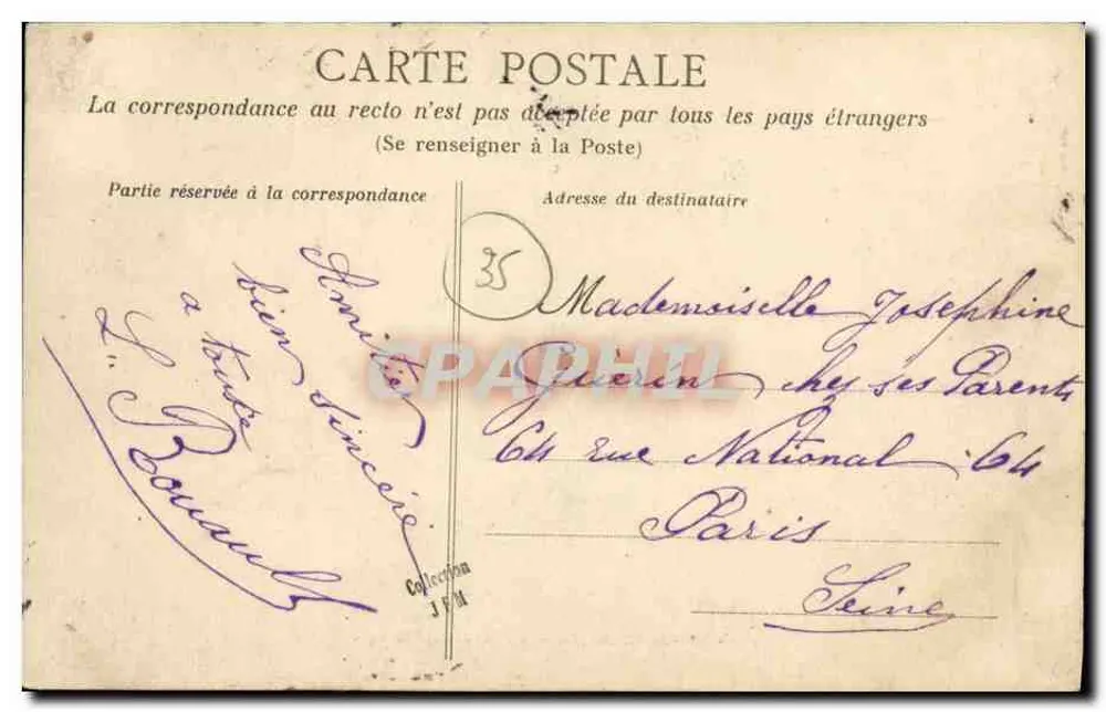 Dol-de-Bretagne — Le Pont de l'Archevêque — éditeur ILM, n° 645 - Rückseite