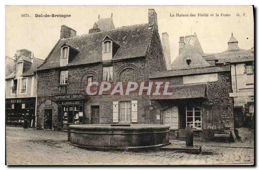 Dol-de-Bretagne — Das Plaid-Haus und das Postamt — G. F. - Vorderseite
