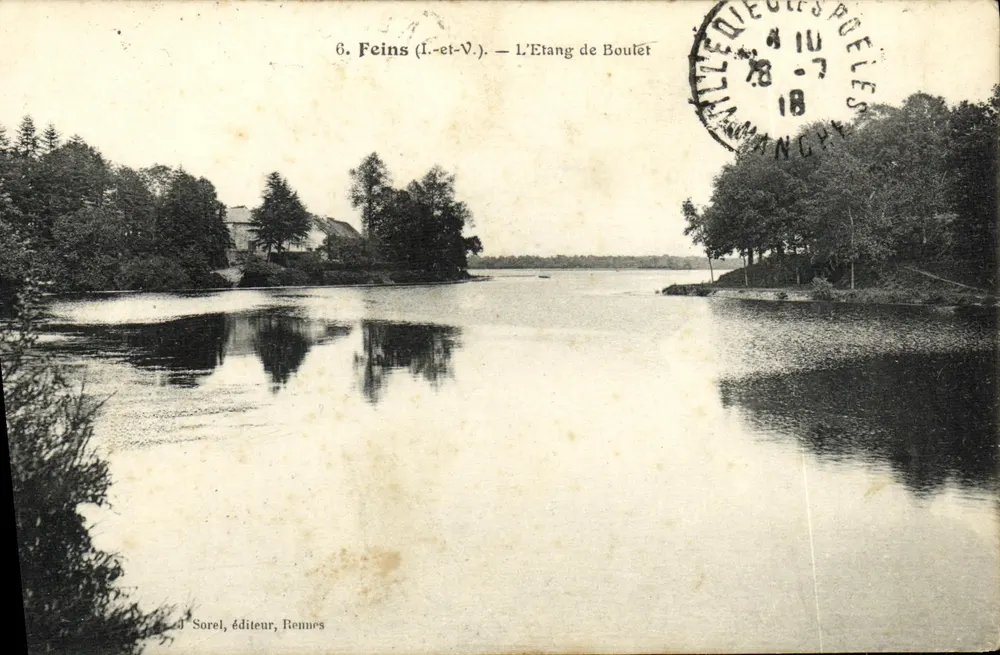 Feins (Ille-et-Vilaine) — O Lago de Boulet — J. Sorel, editor, Rennes - Frente