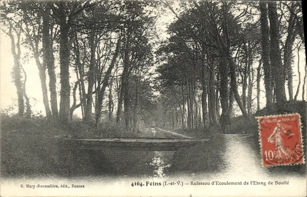 Feins (I.-et-V.) — Ausfluss des Boullé-Teichs — E. Mary-Roussellière, Verlag, Rennes - Vorderseite