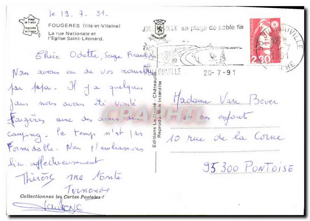 Kirche Saint-Léonard — Fougeres (Ille-et-Vilaine) — Editions Le Doaré - Rückseite
