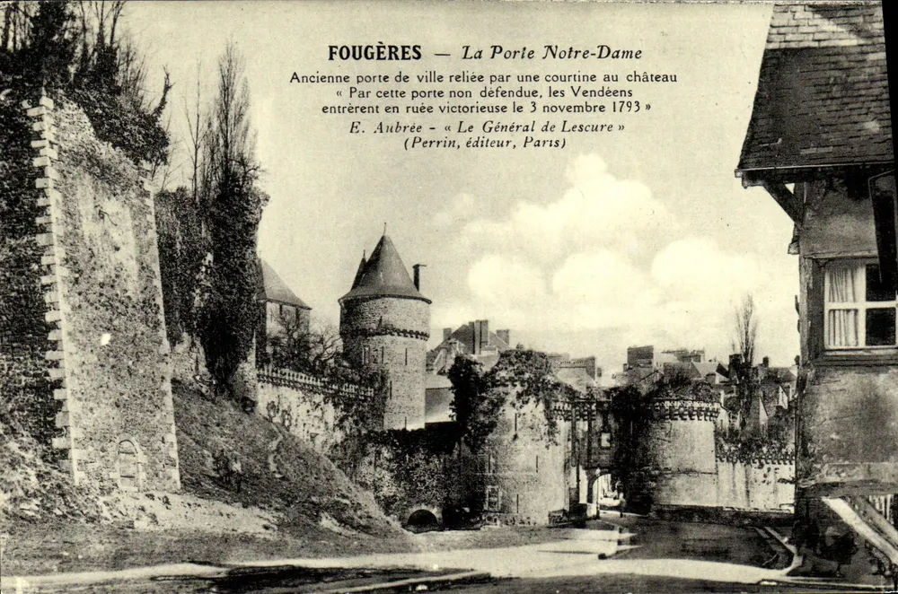 Fougères — La Porte Notre-Dame — Perrin, Verleger, Paris - Vorderseite