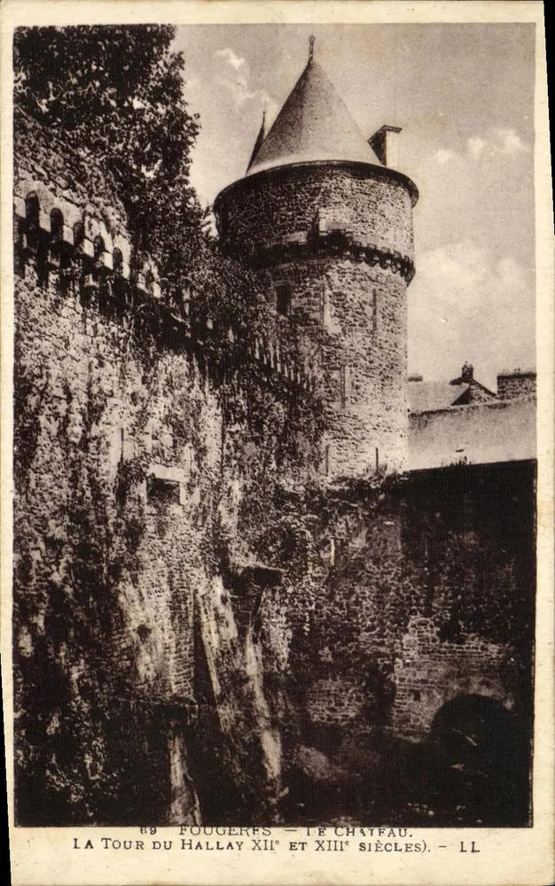 Die Hallay-Turm — Fougères — Das Schloss — 12. und 13. Jahrhundert - Vorderseite