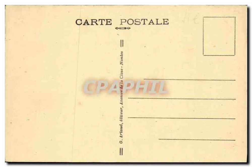 Fougeres — Tor zur Notre-Dame — Verlag G. Arland, Nantes - Rückseite