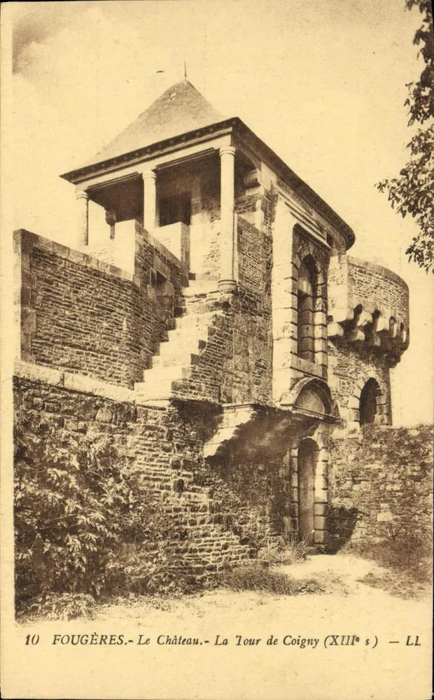 Fougères - Das Schloss - Die Turm von Coigny (13. Jahrhundert) - LL - Vorderseite