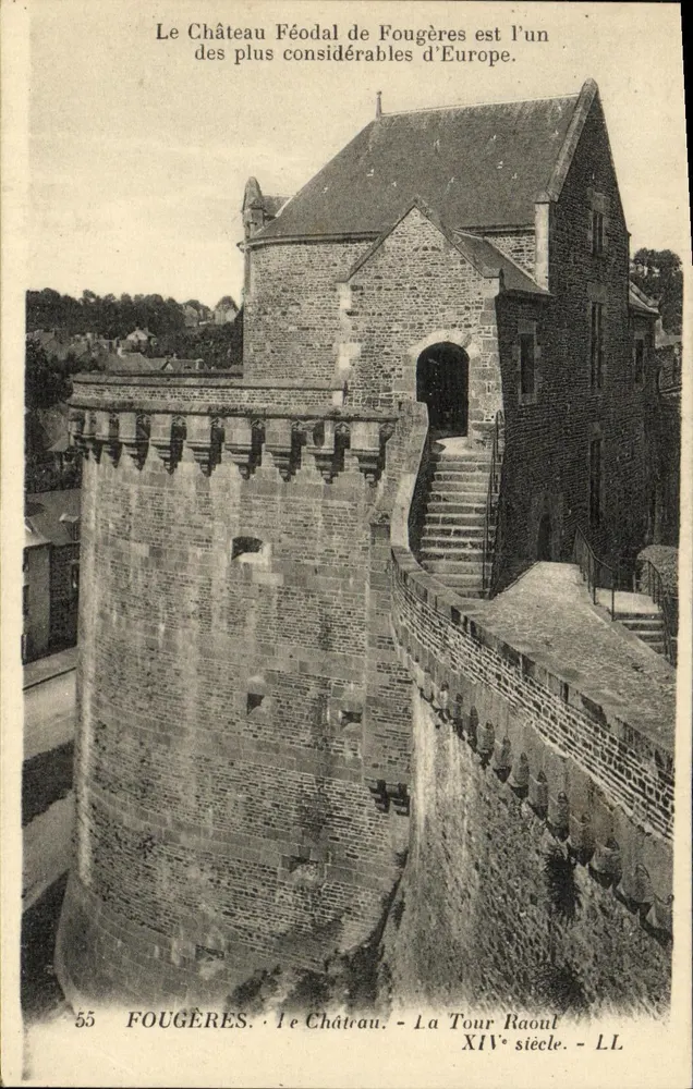 Fougères — Das feudale Schloss — La Tour Raoul 14. Jahrhundert — LL - Vorderseite