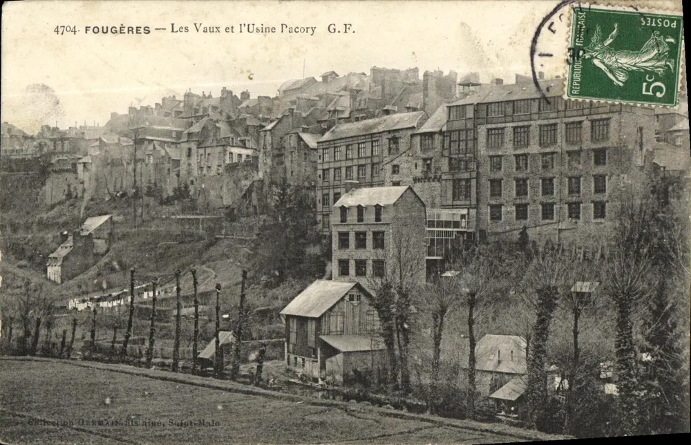 Fougères — Les Vaux und die Fabrik Pacory — G.F. — n° 4704 - Vorderseite