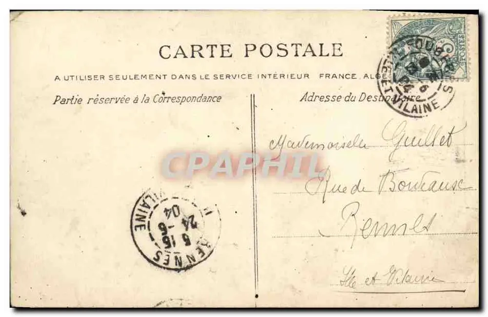 Fougères — Die Mauern — G.F. n°1773 - Rückseite
